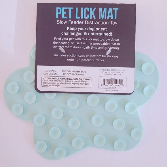 Pet Lick Mat Slow Feeder Distraction Toy - Mint Green - Picture 2 of 4
